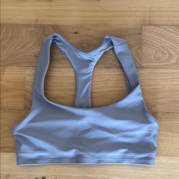 ALO Yoga Blue Racerback Sports Bra - Picture 1 of 3
